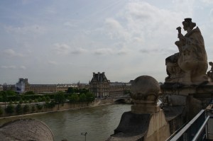 Views of Paris and the Seine from the rooftop of Musee D'Orsay