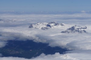The mountains are like little islands rising up from the clouds, reminding us how freakin high up we actually are.