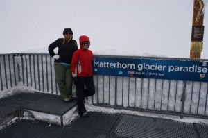 Over 12,000 feet in the air at the Glacier Mountain Paradise. Weather could have been better...