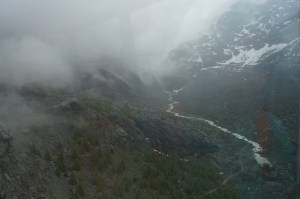 The low cloud had arrived as we got back to the village and at that point, it was here to stay
