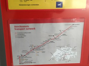 The ever so efficient Swiss rail system. Taking us back to Visp en route to Florence.