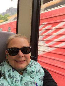 Chillin' out on th trail. Watching the world go by.