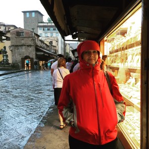 We got caught in a rainstorm...